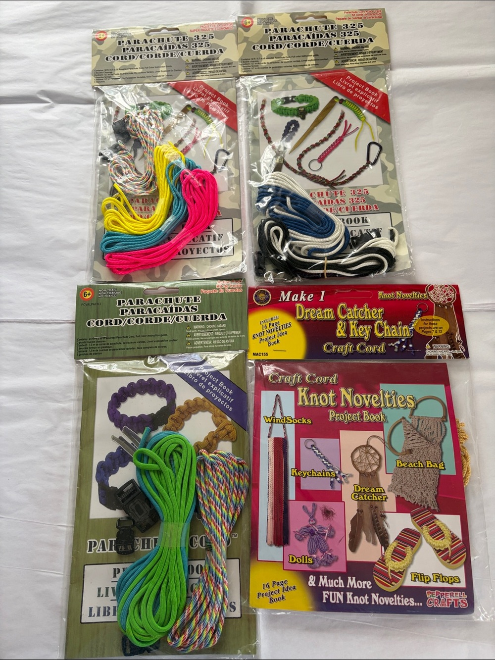 Lot of 4 Craft Cord Kits Kids Crafts